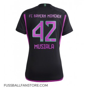 Bayern Munich Jamal Musiala #42 Replik Auswärtstrikot Damen 2023-24 Kurzarm